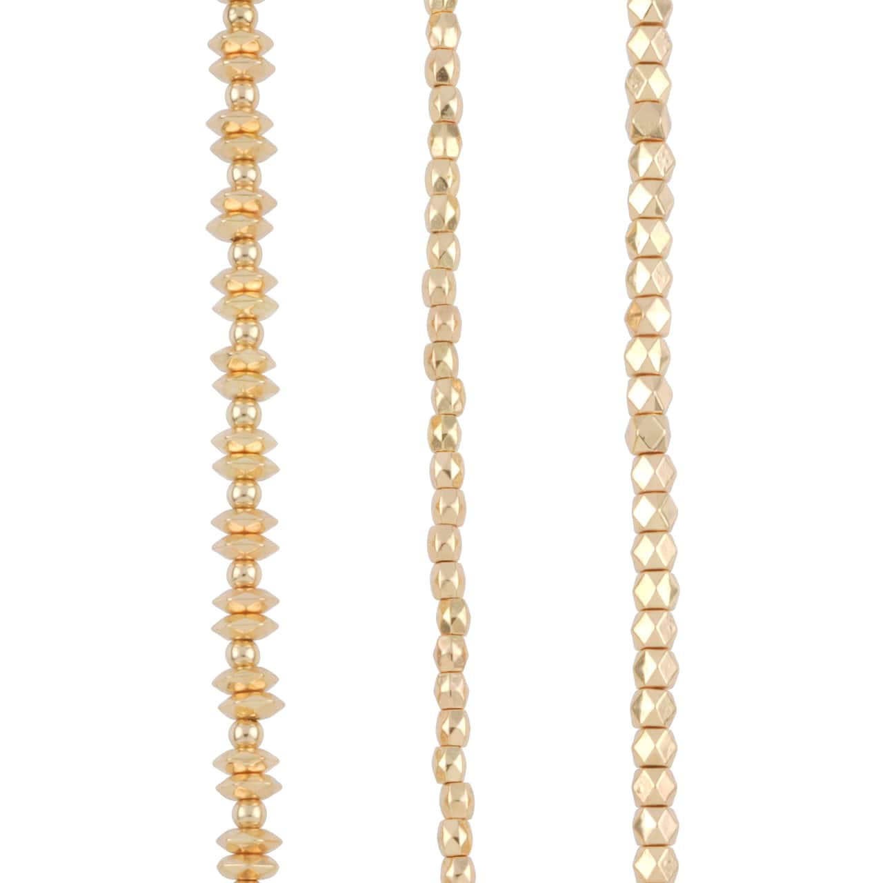 12 Pack: Gold Faceted Metal Bead Mix by Bead Landing™